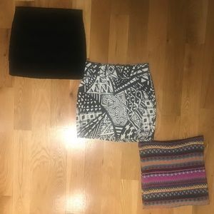 Set of three mini skirts